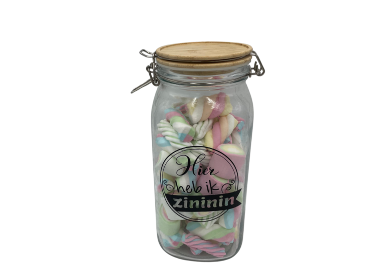 Hier heb ik zininin voorraadpot beugelsluiting 25 x 11 cm 2.1 liter transparant | HSHZINININ | Home Sweet Home Cadeau artikelen