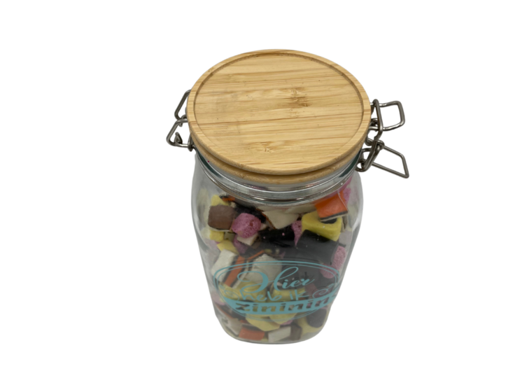 Hier heb ik zininin voorraadpot beugelsluiting 25 x 11 cm 2.1 liter transparant | HSHZINININ | Home Sweet Home Cadeau artikelen