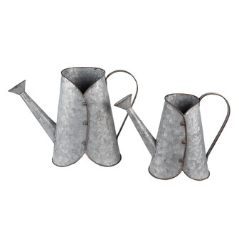 Clayre &amp; Eef | Decoratie Gieter Grijs 40x16x29 / 32x14x24 cm | 6Y4885