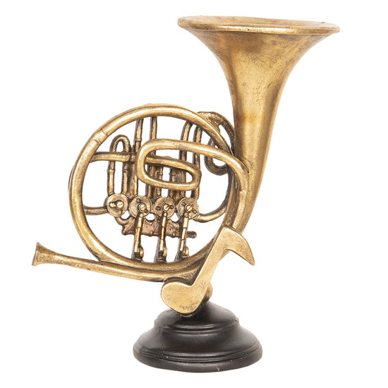 Decoratie muziekinstrument 24*12*24 cm Goudkleurig | 6PR2510 | Clayre &amp; Eef 1