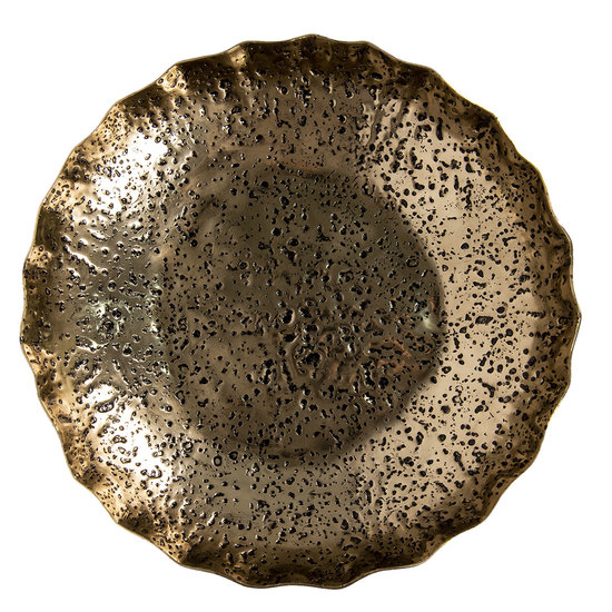Decoratieve schaal &oslash; 30*7 cm Goudkleurig | 6AL0047 | Clayre &amp; Eef 1