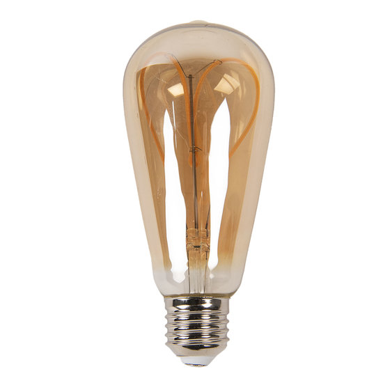 Gloeilamp LED &oslash; 6*14 cm E27/3W Bruin | LP101 | Clayre &amp; Eef