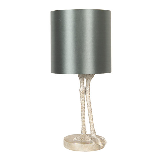Tafellamp &oslash; 25*56 cm E27/max 1*60W Grijs | 6LMC0009 | Clayre &amp; Eef