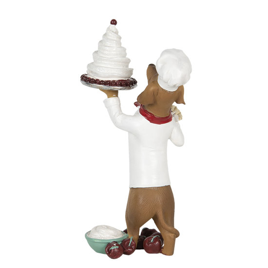 Decoratie hond met taart 11*11*24 cm Meerkleurig | 6PR2904 | Clayre &amp; Eef 1