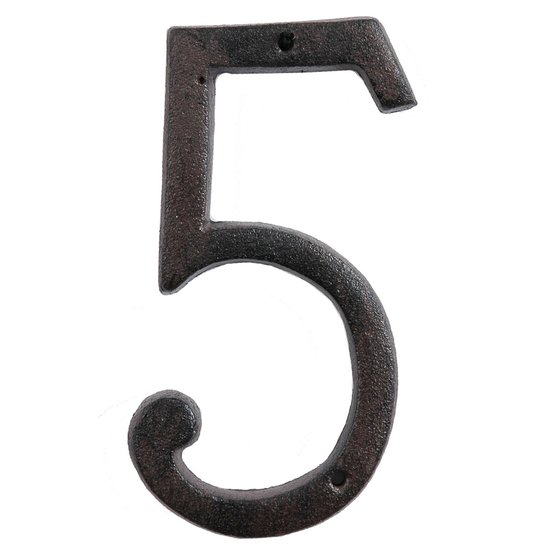 Nummer (5) 15 cm Bruin | 6Y0264-5 | Clayre &amp; Eef