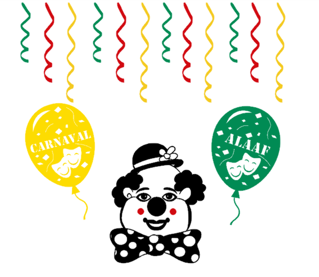 15 delige stickerset herbruikbaar serpentine &amp; clown | Carnaval | Rosami 1