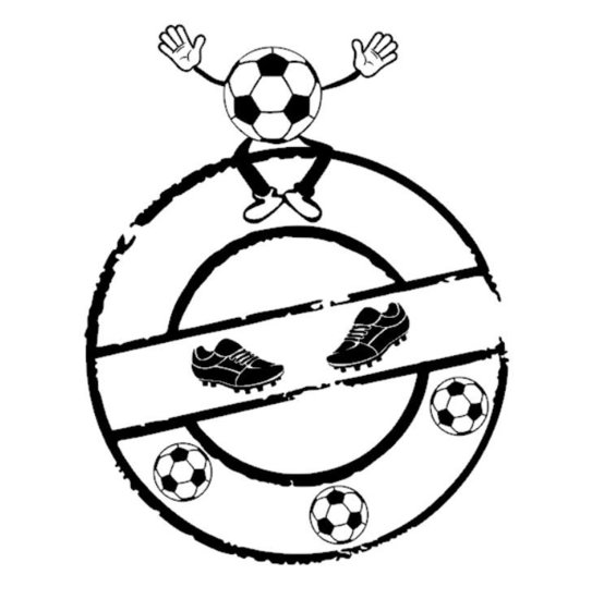 Muursticker cirkel voetbal zwart 1 | Rosami