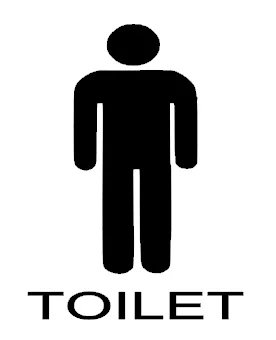 Sticker voor heren toilet silhouette man 1 | Rosami