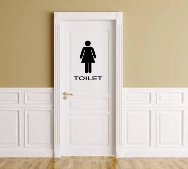 Sticker set heren &amp; dames toilet silhouette man vrouw 2 | Rosami