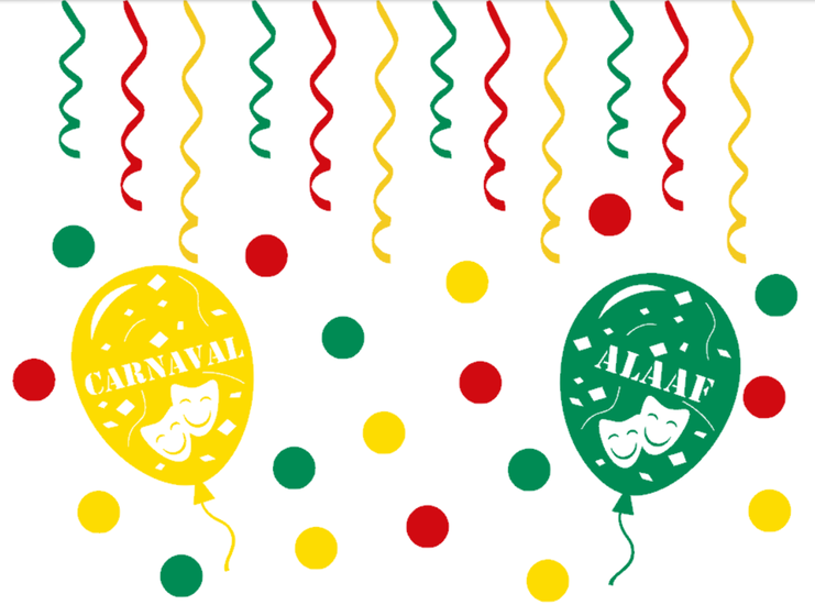 32 delige stickerset herbruikbaar serpentine, confetti &amp; ballonnen | Carnaval | Rosami 1
