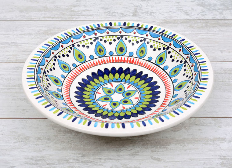 Salade schaal Pavo pauw 35 cm | SOR.PA.35 | Dishes &amp; Deco