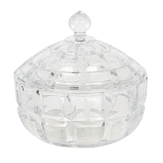 Schaal met deksel ø 18*18 cm Transparant | 6GL2847 | Clayre & Eef