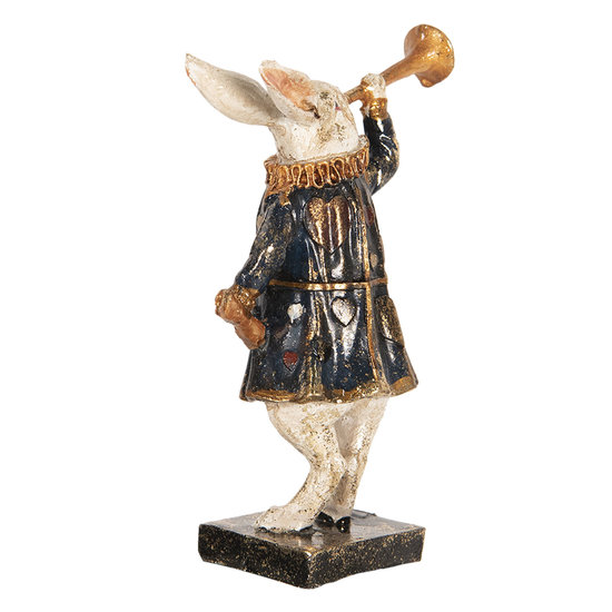 Decoratie konijn met trompet 8*4*12 cm Multi | 6PR2524 | Clayre &amp; Eef 1