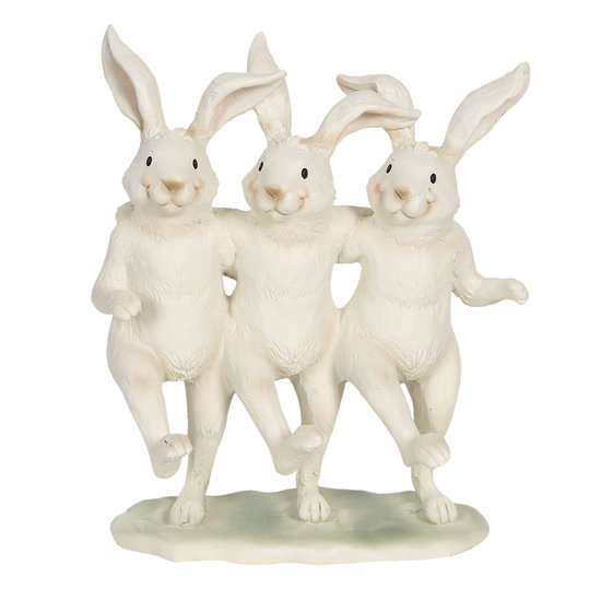 Decoratie dansende konijnen 16*9*19 cm Multi | 6PR3189 | Clayre &amp; Eef