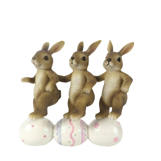 Decoratie konijnen 14*5*13 cm Multi | 6PR3250 | Clayre &amp; Eef