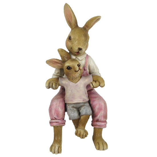 Decoratie konijnen 6*6*15 cm Roze | 6PR3263 | Clayre &amp; Eef