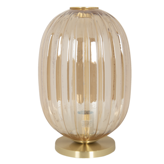 Tafellamp met lamp &oslash; 20*35 cm E14/max 1*40W Bruin | 6LMP709CH | Clayre &amp; Eef