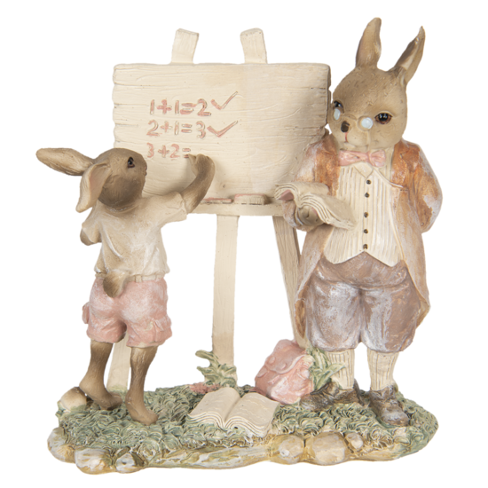 Decoratie konijnen 18*9*19 cm Multi | 6PR3309 | Clayre &amp; Eef