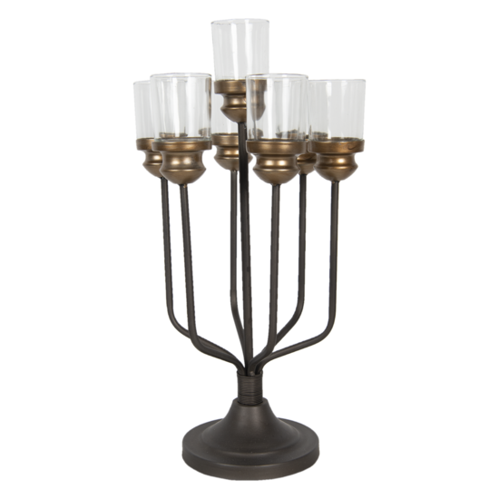 Kandelaar 25*22*49 cm Bruin | 6Y4230 | Clayre &amp; Eef