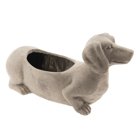 Bloempot hond 30*12*16 cm Wit | 6TE0201 | Clayre &amp; Eef