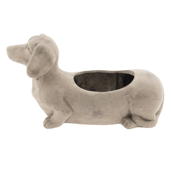 Bloempot hond 30*12*16 cm Wit | 6TE0201 | Clayre &amp; Eef 1