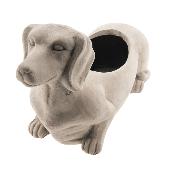 Bloempot hond 30*12*16 cm Wit | 6TE0201 | Clayre &amp; Eef 2