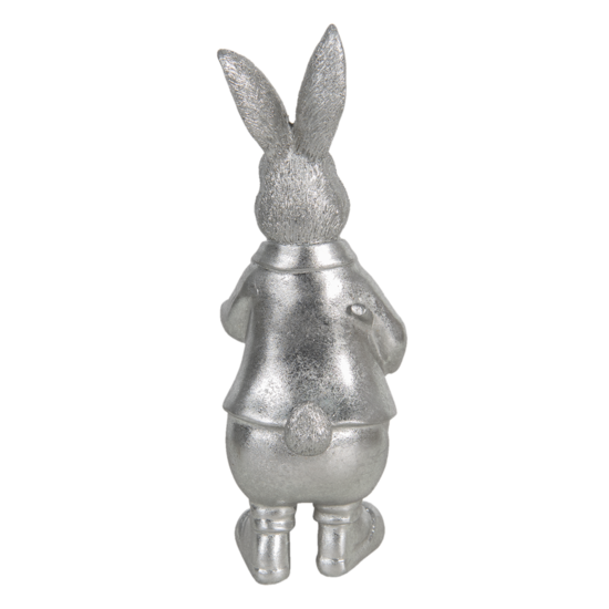 Decoratie konijn 12*11*22 cm Zilverkleurig | 6PR3094ZI | Clayre &amp; Eef 3