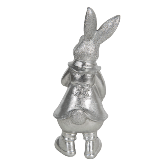 Decoratie konijn 12*11*22 cm Zilverkleurig | 6PR3095ZI | Clayre &amp; Eef 2