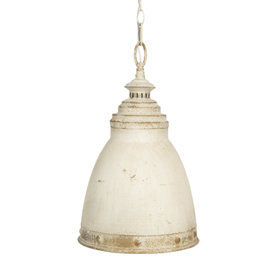 Hanglamp &oslash; 28*45 cm E14/max 1*25W Zilverkleurig | 6LMP701W | Clayre &amp; Eef