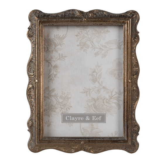 Clayre &amp; Eef | Fotolijst Goudkleurig 17x2x22 cm / 13x18 cm | 2F0828