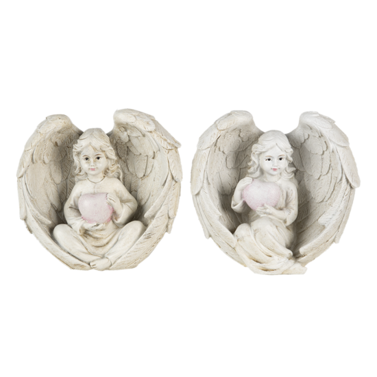 Decoratie engelen (2) 10*6*10 cm Creme | 6PR4708 | Clayre & Eef