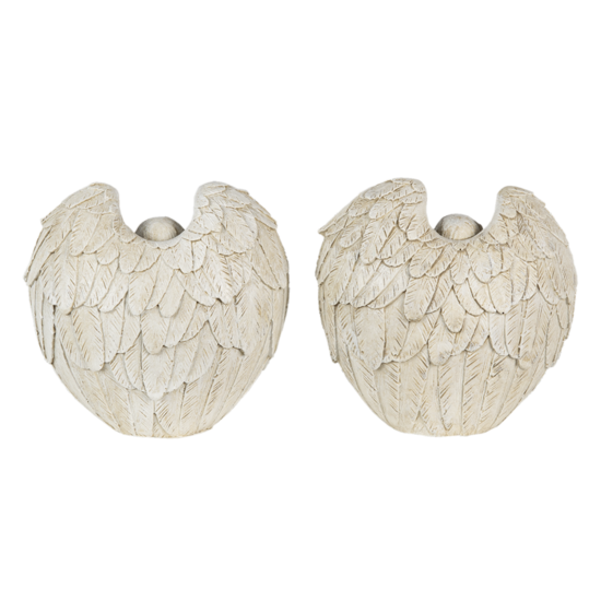 Decoratie engelen (2) 10*6*10 cm Creme | 6PR4708 | Clayre & Eef 1