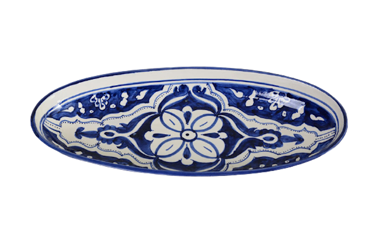 Ovale schaal Blue Fond 40 cm | OS.BLF.40 | Dishes &amp; Deco