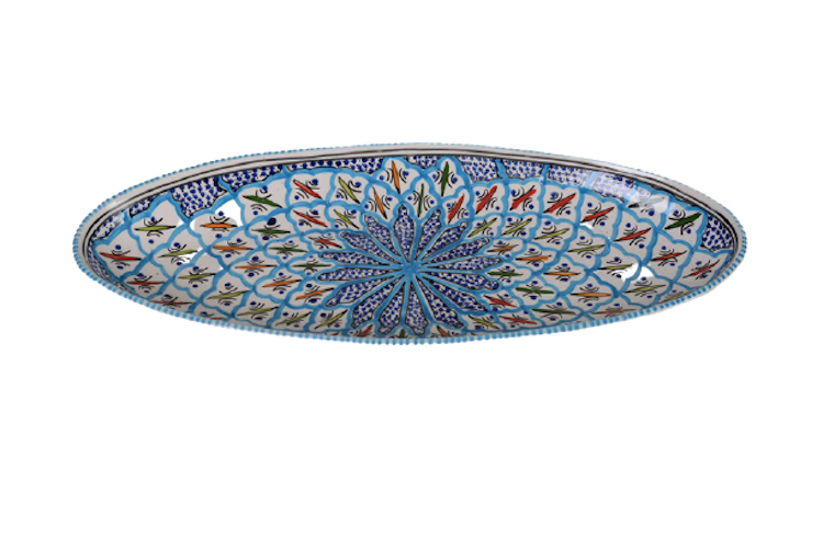 Ovale schaal Turquoise blue fine 50 cm | OS.BC.50 | Dishes &amp; Deco