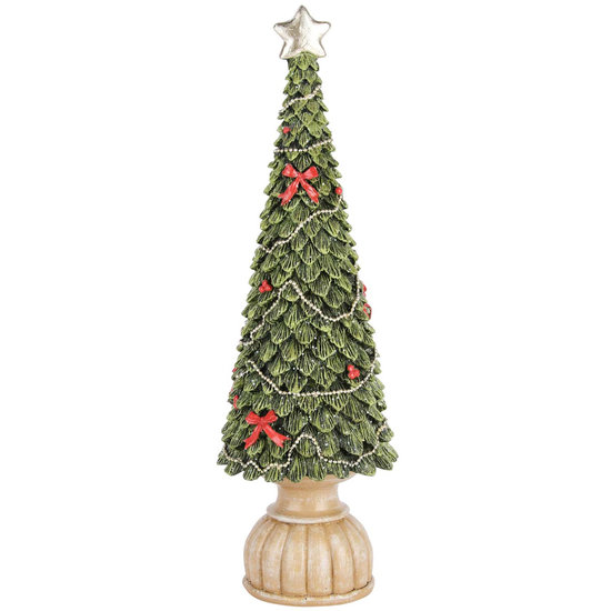 Krijt Bengelen geestelijke gezondheid Decoratie kerstboom met ster en strik 35x12x12 cm| A205110 | Dekoratief -  Home Sweet Home Online