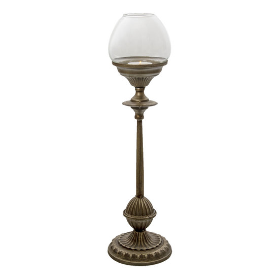 Kandelaar &oslash; 15*57 cm Zilverkleurig | 6Y4486 | Clayre &amp; Eef 1