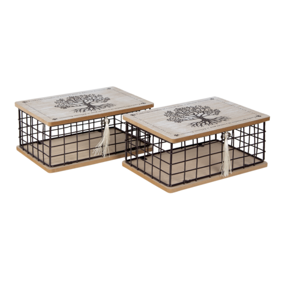 Opberg kistje 25*17*11 cm Bruin | 64937 | Clayre & Eef
