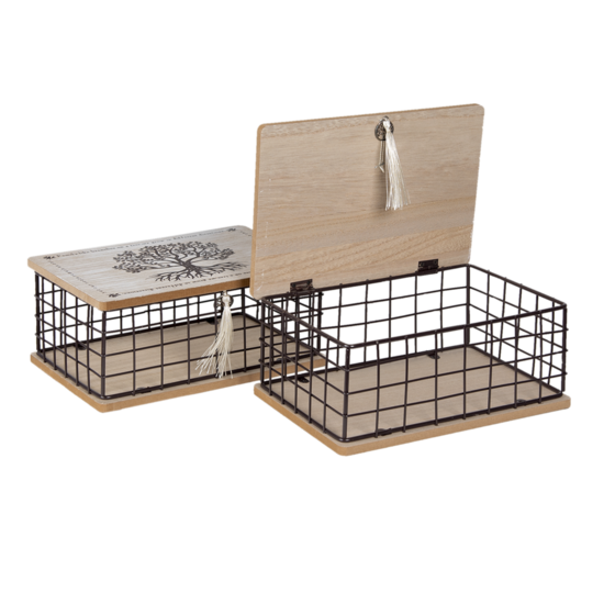 Opberg kistje 25*17*11 cm Bruin | 64937 | Clayre & Eef 1