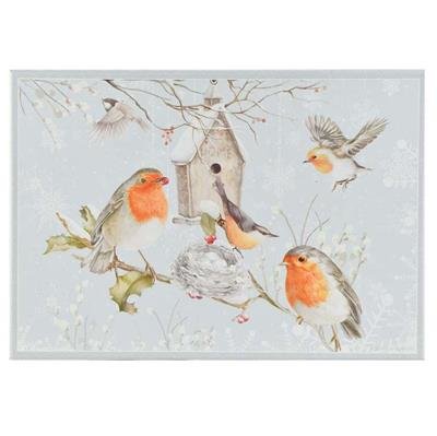 Set van 4 opbergdozen Winter Robin 23x16x12cm | A185023 | Dekoratief