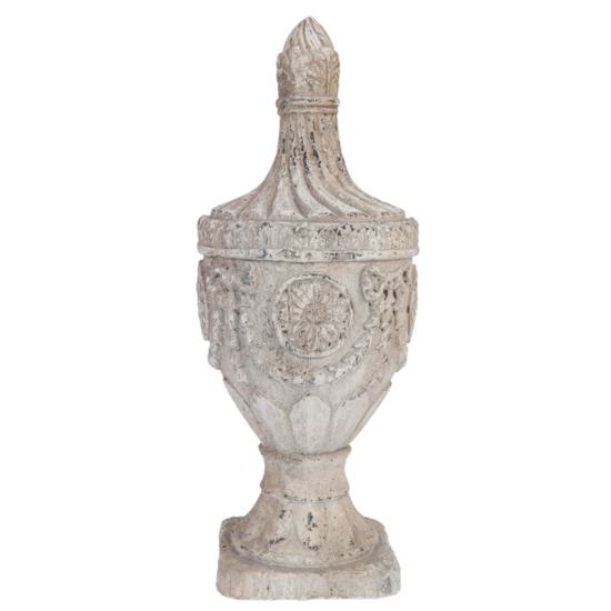 Decoratie ornament ø 26*63 cm Wit | 5TE0018 | Clayre & Eef 2