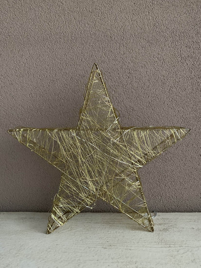 Boekhouder Ingang Vergelijken Decoratie ster met led verlichting goud 30 x 30 cm kerstversiering | 720284  | Goldbach - Home Sweet Home Online
