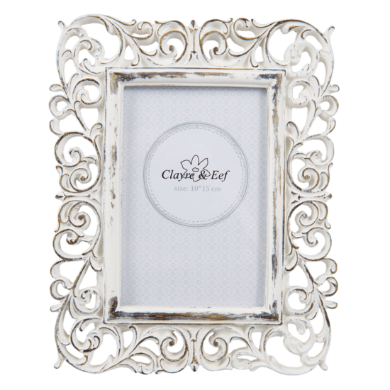 Fotolijst 18*2*23 cm / 10*15 cm Wit | 2F0497 | Clayre & Eef