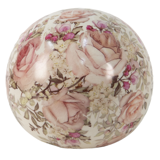 6CE1412M Decoratie Beeld Bal Roze &oslash; 9*8 cm &oslash; 9*8 cm Roze | 6CE1412M | Clayre &amp; Eef