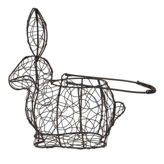 6Y4659 Paas Mandje Konijn Bruin 20*12*24 cm 20*12*24 cm Wit | 6Y4659 | Clayre &amp; Eef