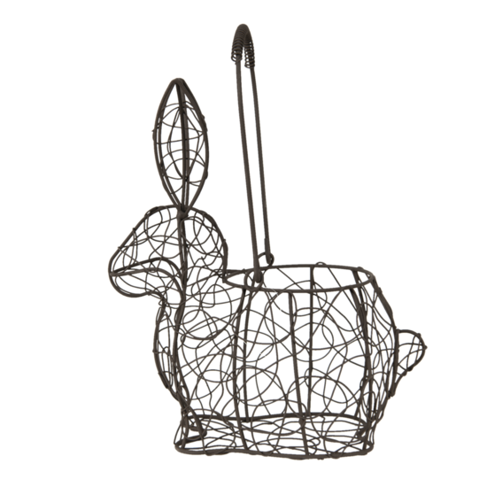 6Y4659 Paas Mandje Konijn Bruin 20*12*24 cm 20*12*24 cm Wit | 6Y4659 | Clayre &amp; Eef 1