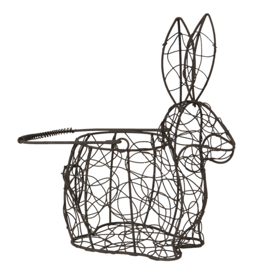 6Y4659 Paas Mandje Konijn Bruin 20*12*24 cm 20*12*24 cm Wit | 6Y4659 | Clayre &amp; Eef 3