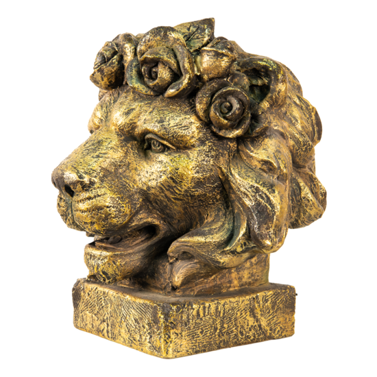 Decoratie leeuw 36*40*43 cm | Goudkleurig | 6PR2938GO | Clayre &amp; Eef 1