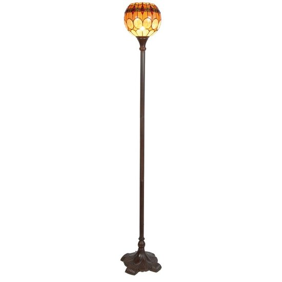 Vloerlamp Tiffany &oslash; 27*184 cm E27/max 1*60W | Bruin | 5LL-5316 | Clayre &amp; Eef