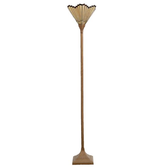 Vloerlamp Tiffany 37*37*183 cm E27/max 1*60W | Goudkleurig | 5LL-5734 | Clayre &amp; Eef 1