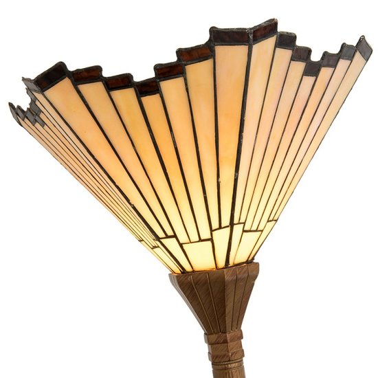 Vloerlamp Tiffany 37*37*183 cm E27/max 1*60W | Goudkleurig | 5LL-5734 | Clayre &amp; Eef 2